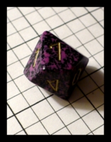 Dice : Dice - 10D - Purple with Black Speckles and Bronze Numerals Ebay 2009